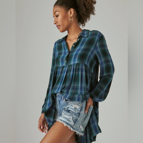 Lucky Brand Tops - Lucky brand plaid tunic